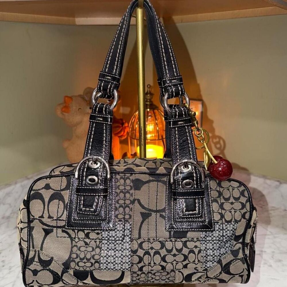 Rare Vintage y2k Coach Soho Signature
Patchwork Satchel (style F12317)